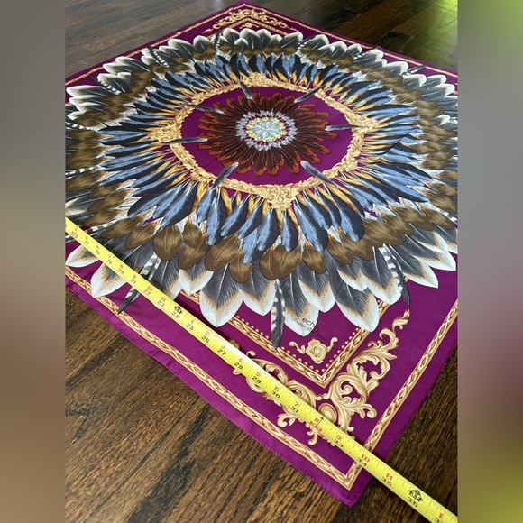 Echo Design Feather Pow Wow Silk Scarf NWT - Picture 6 of 10